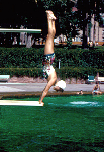 Marge Doing A Handstand